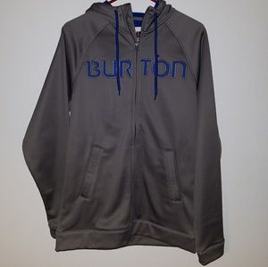 Burton Gray and Blue full zip hooded sweatshirt